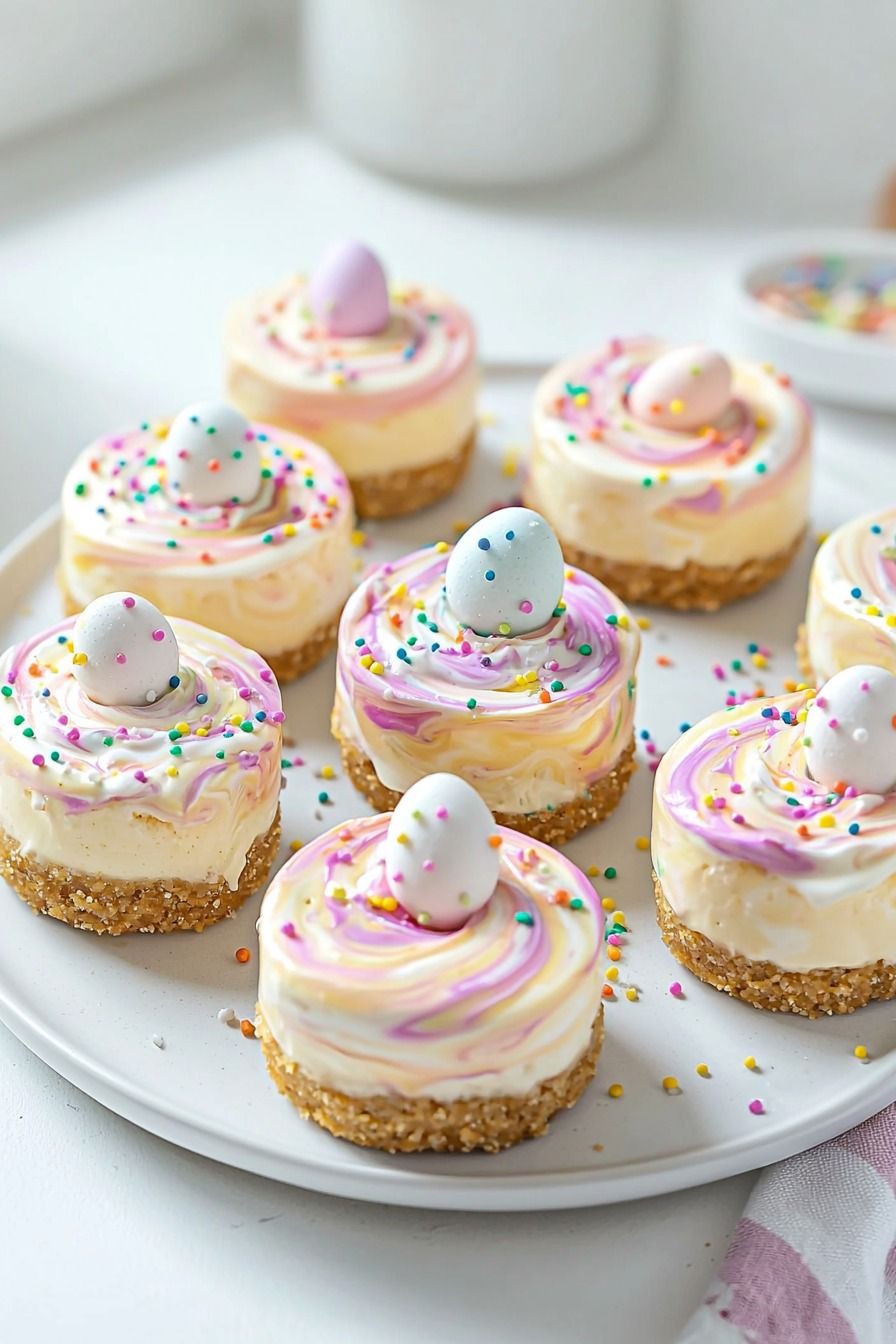 Mini Easter Cheesecakes
