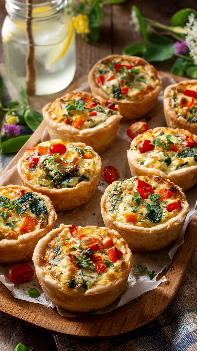 Mini Quiches with Easter Veggies