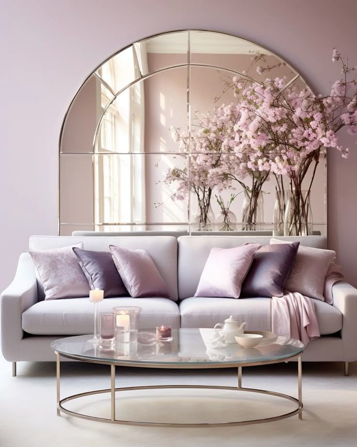 Pale blush, soft mint, or muted lavender paired with a neutral base like cream or light gray