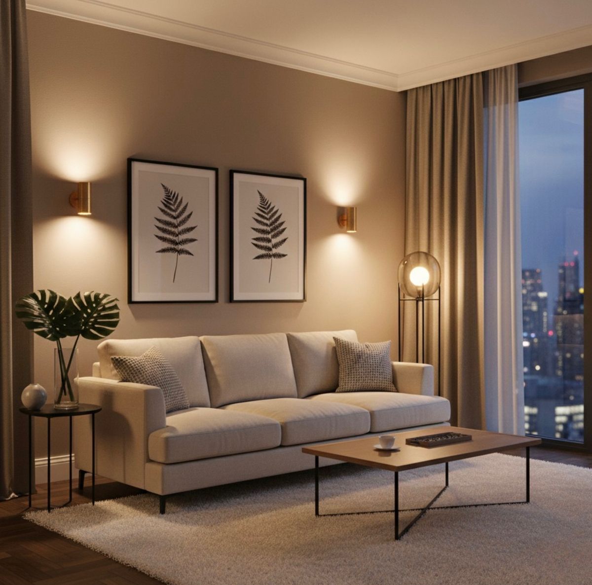 Soft Neutrals with Warm Accents living room