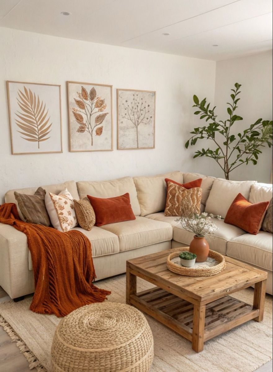 Warm Earth Tones living room