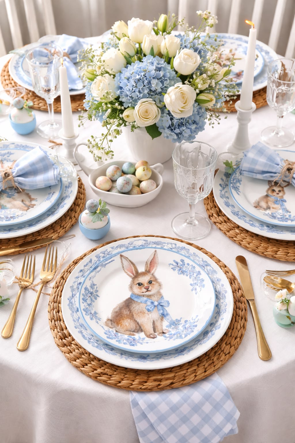 beautifully styled Easter table