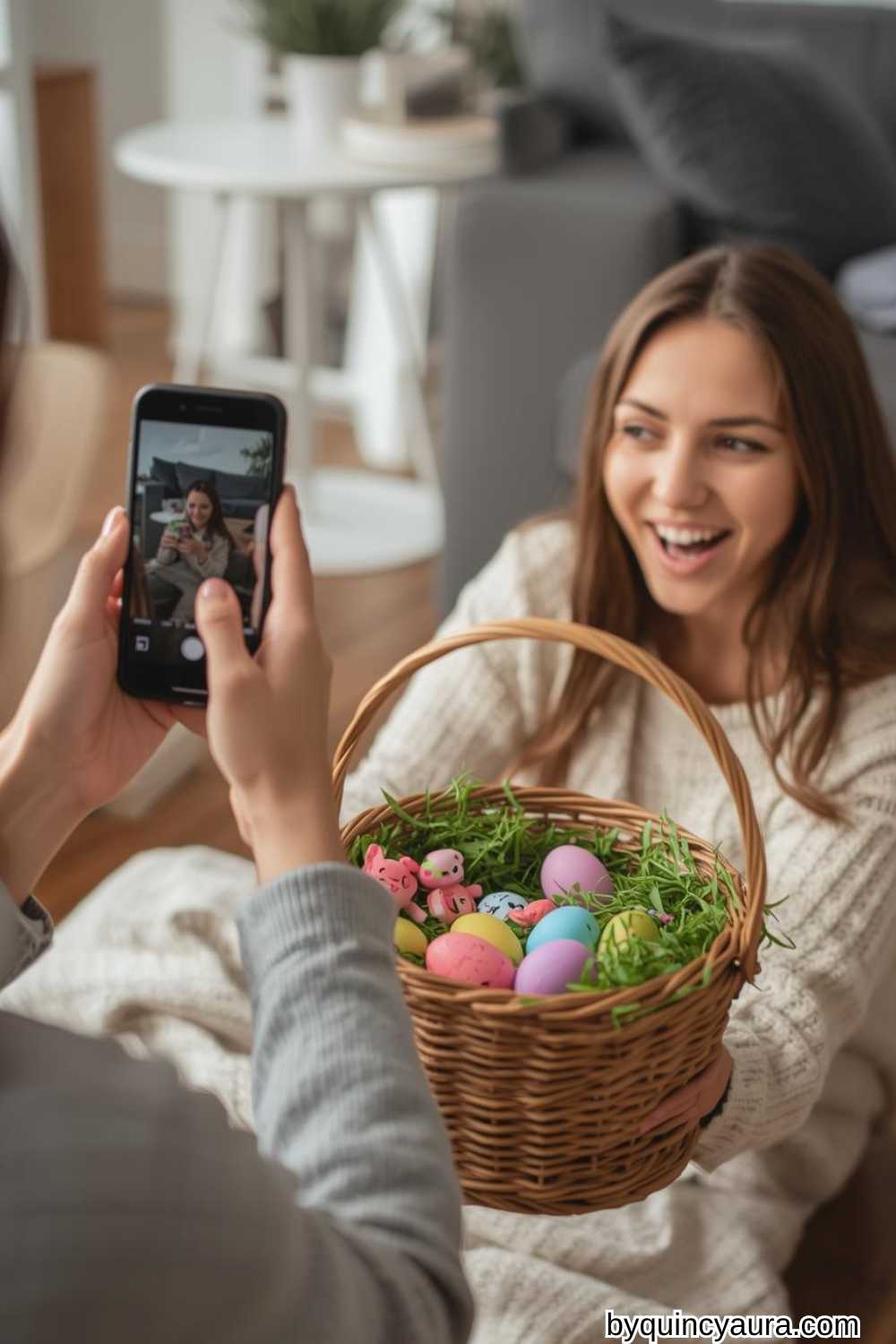 someone capturing easter moments.