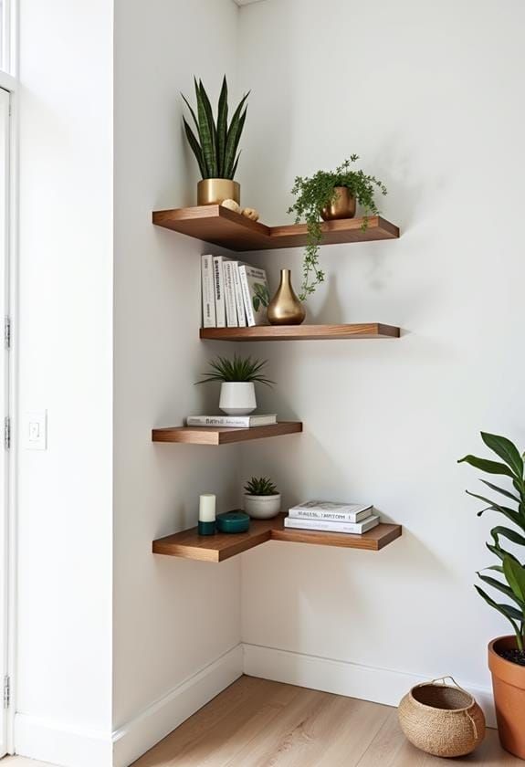 floating corner shelf
