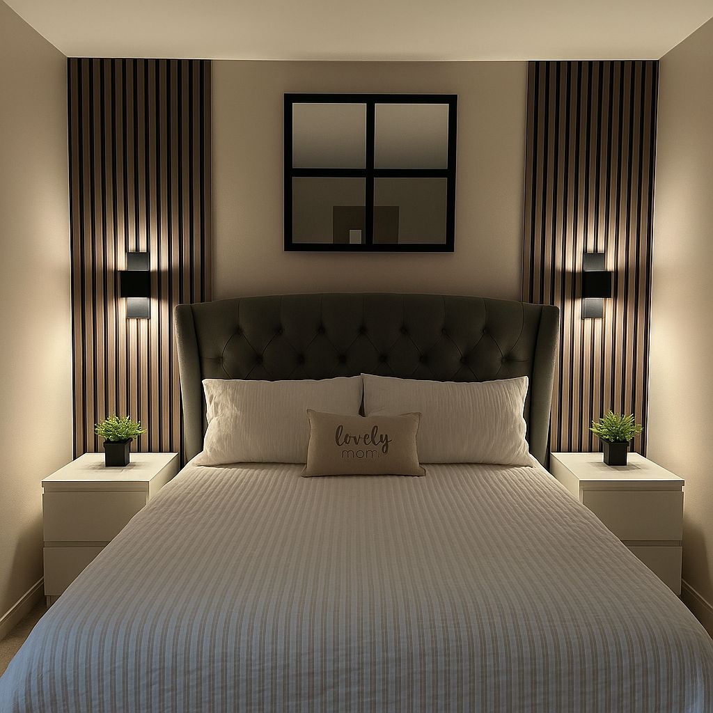 horizontal panels on my accent wall