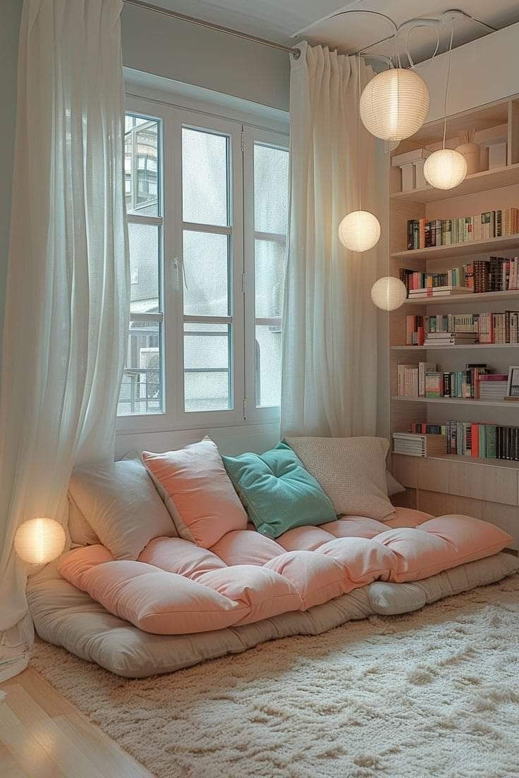 floor reading nook