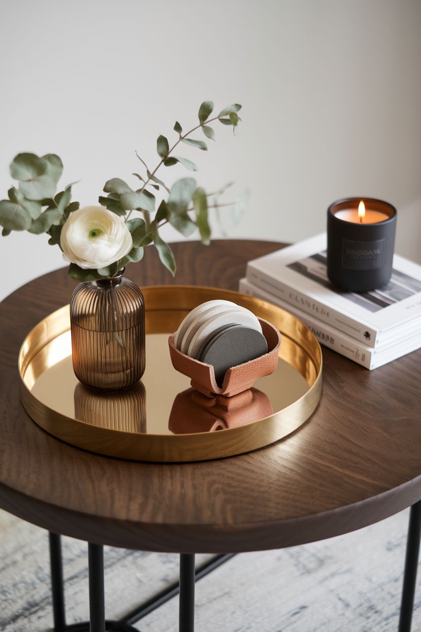 metal trays accent