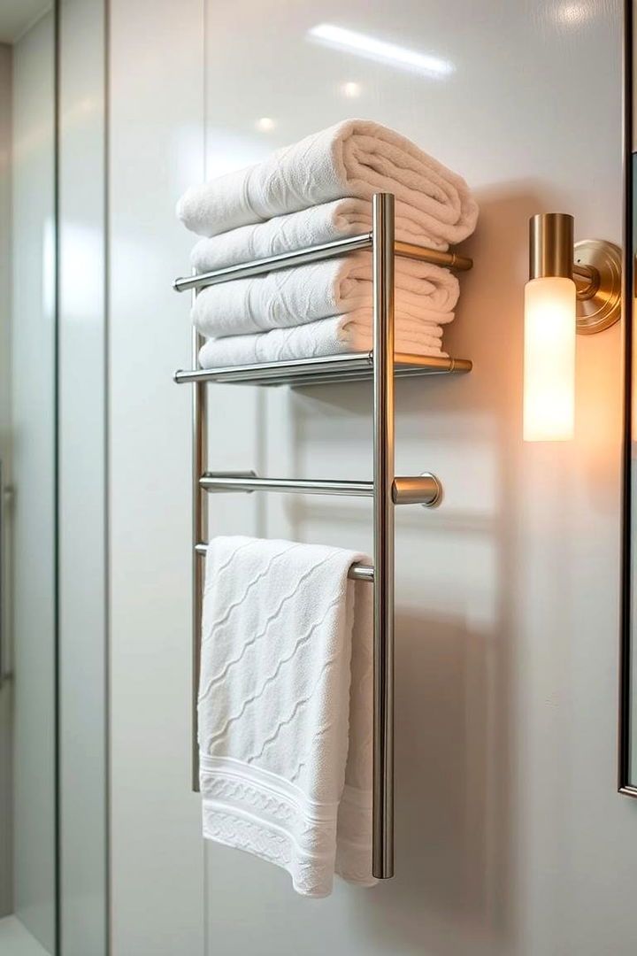 metallic bathroom towel racks 