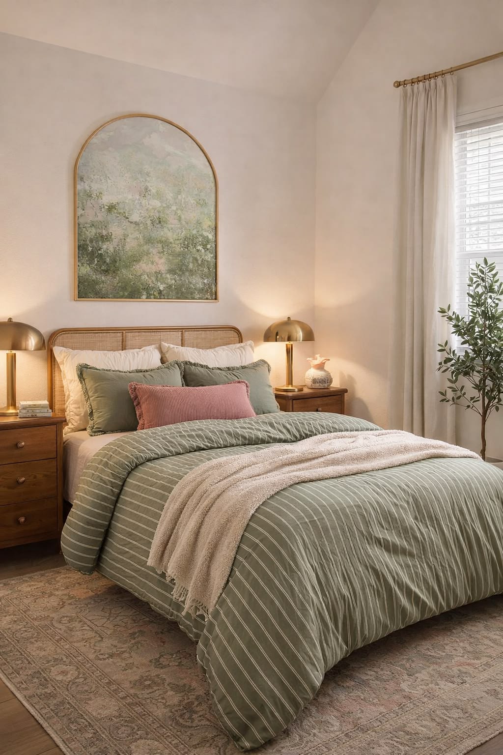 A neatly arranged bedroom