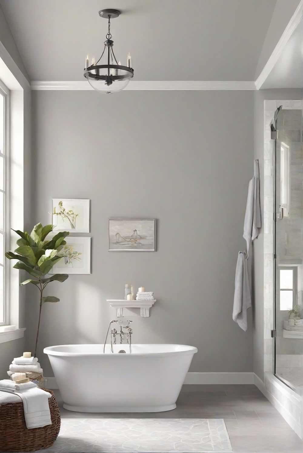 soft gray bathroom ceiling