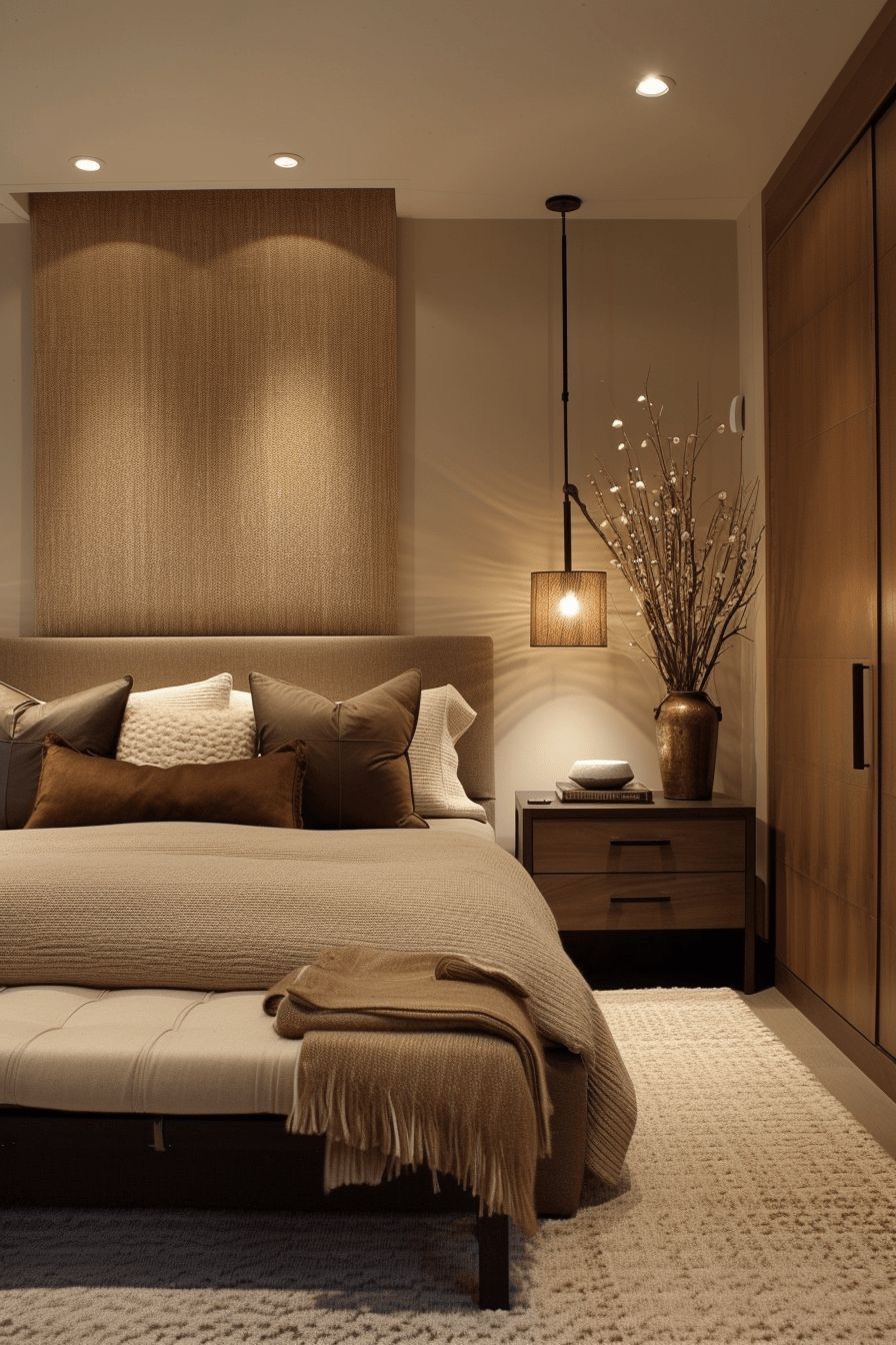 layered bedroom light.