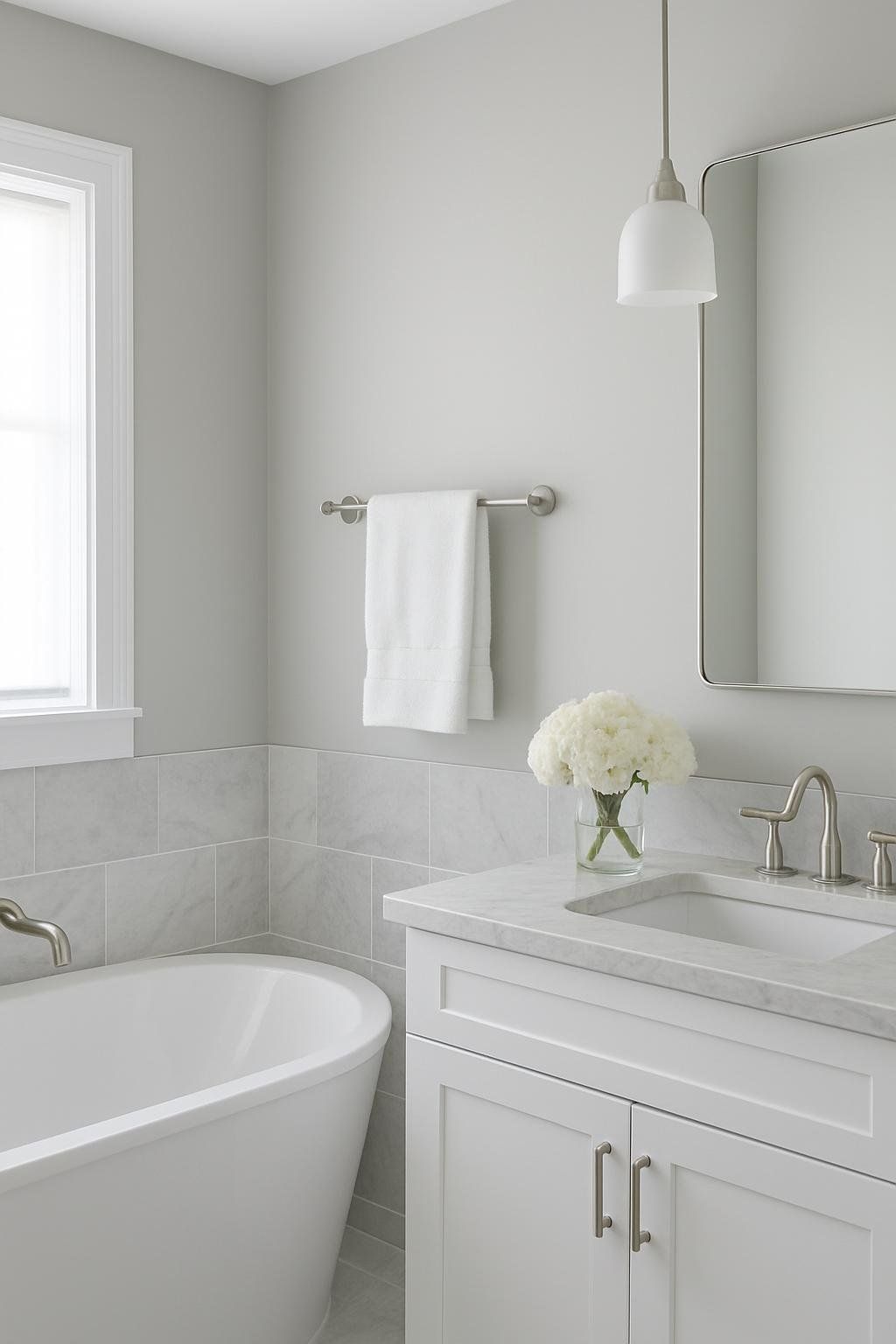 warm grays for walls painting in the bathroom