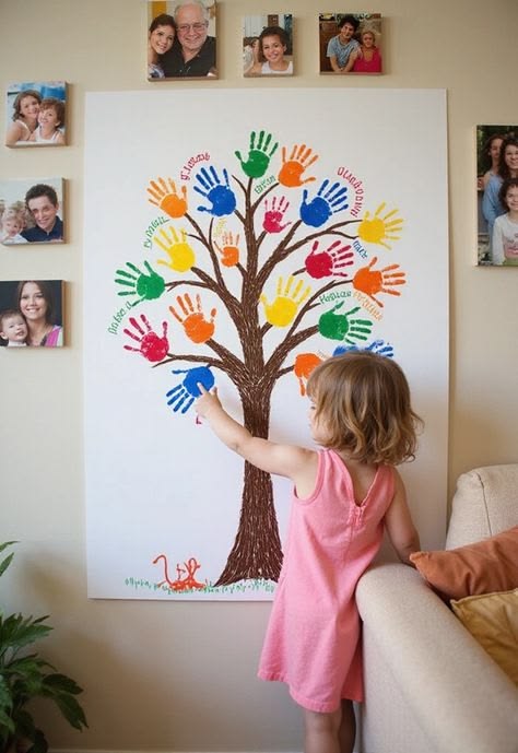 girl doing hand art craft