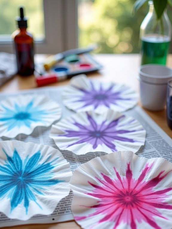 coffee filter paper on the table