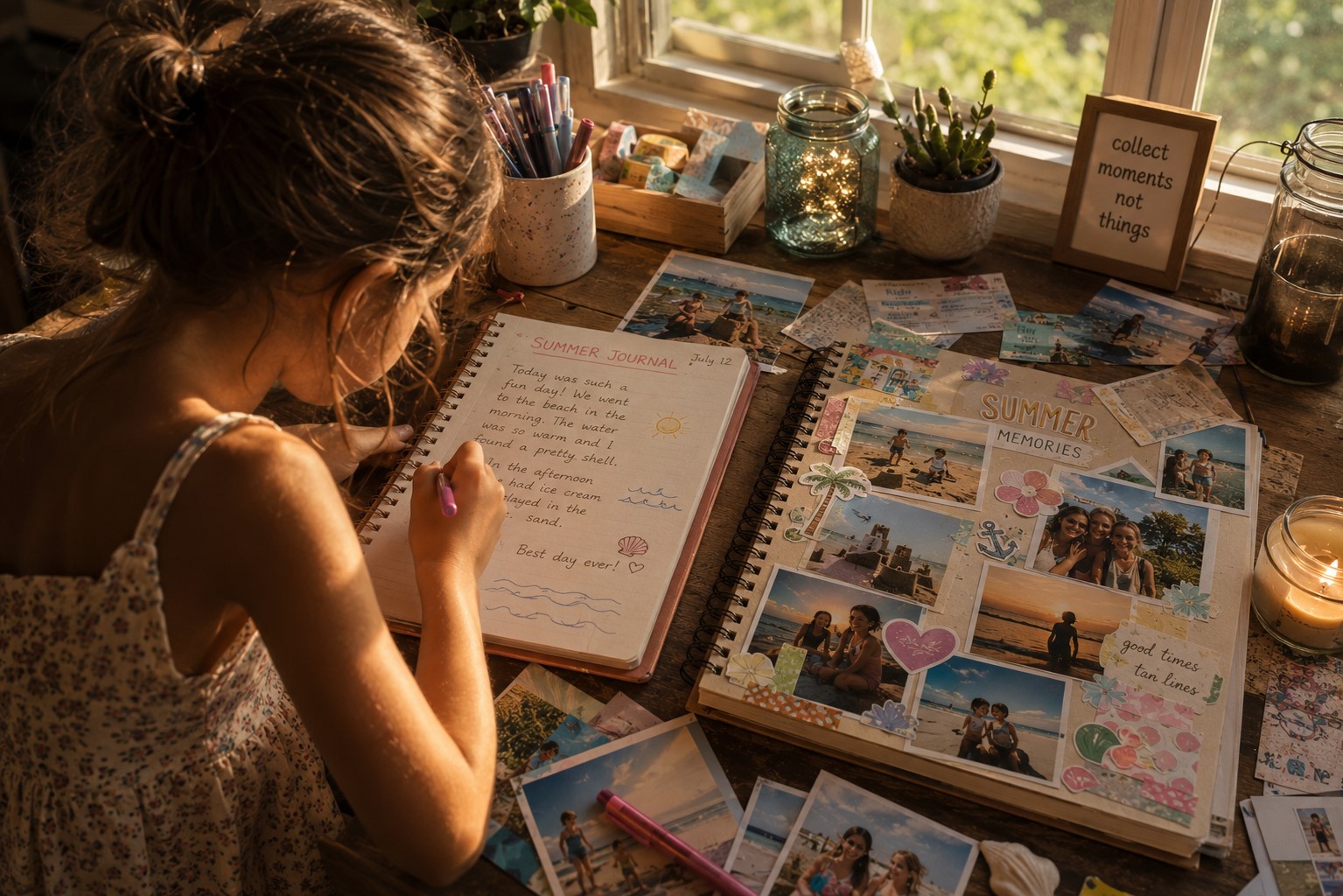A girl journaling