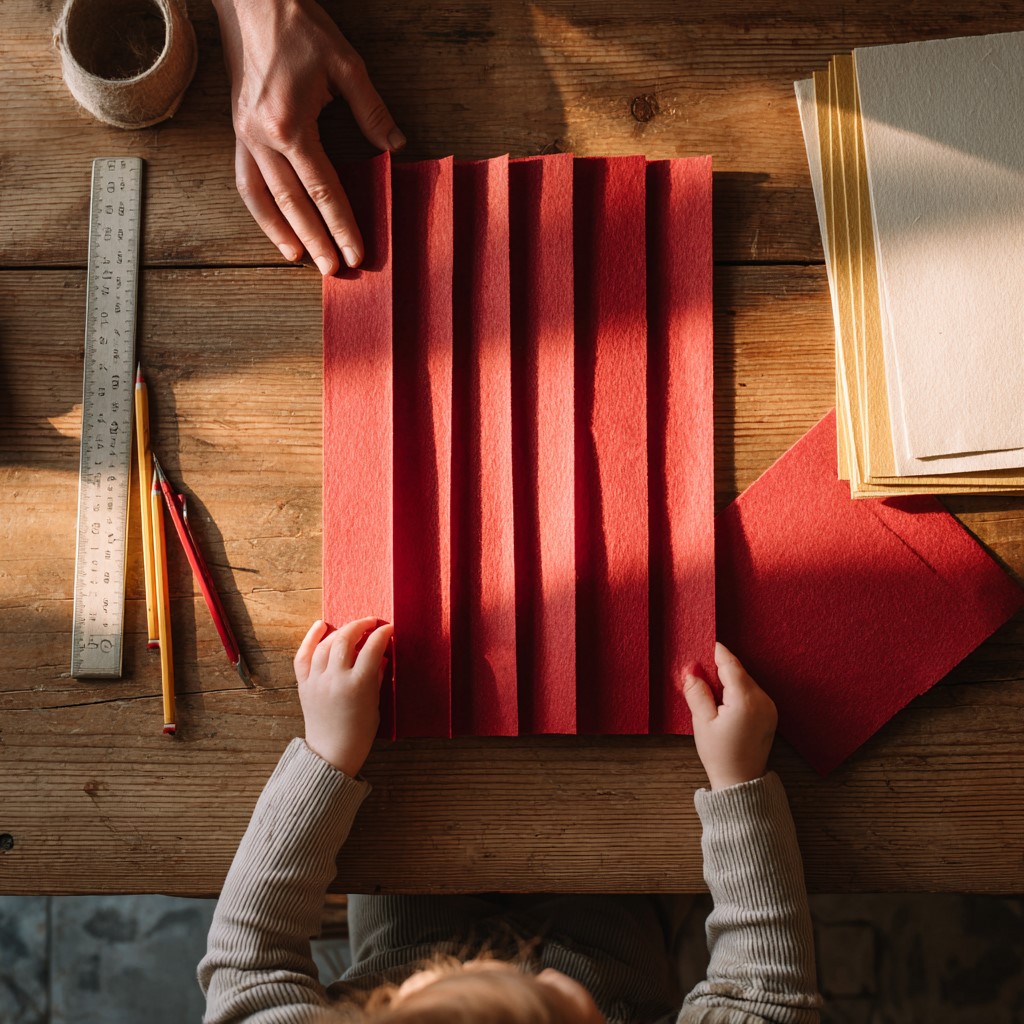 Someone unfolding paper