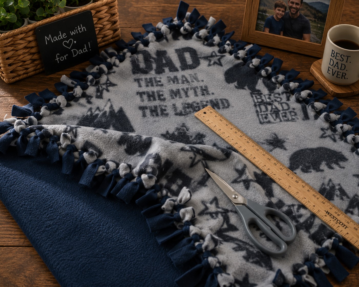 NO SEW FLEECE BLANKET