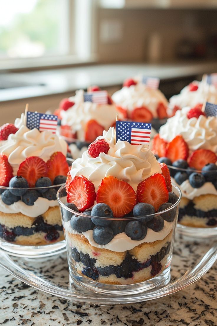 No-Bake Patriotic Parfaits