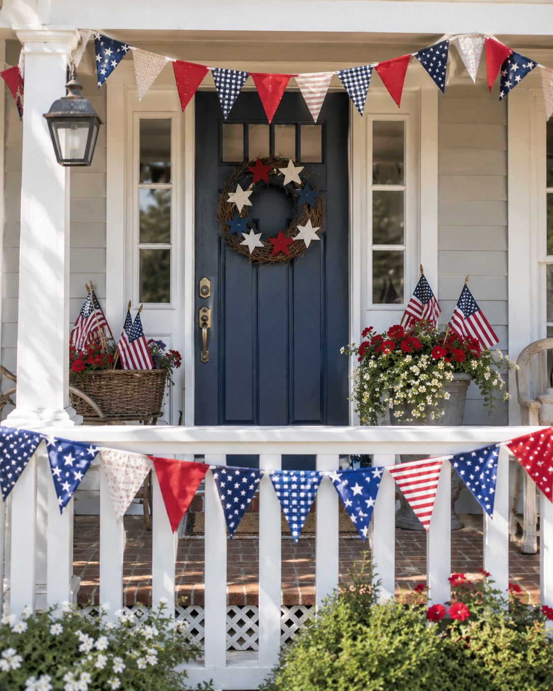 Patriotic Bunting From Scrap Fabric