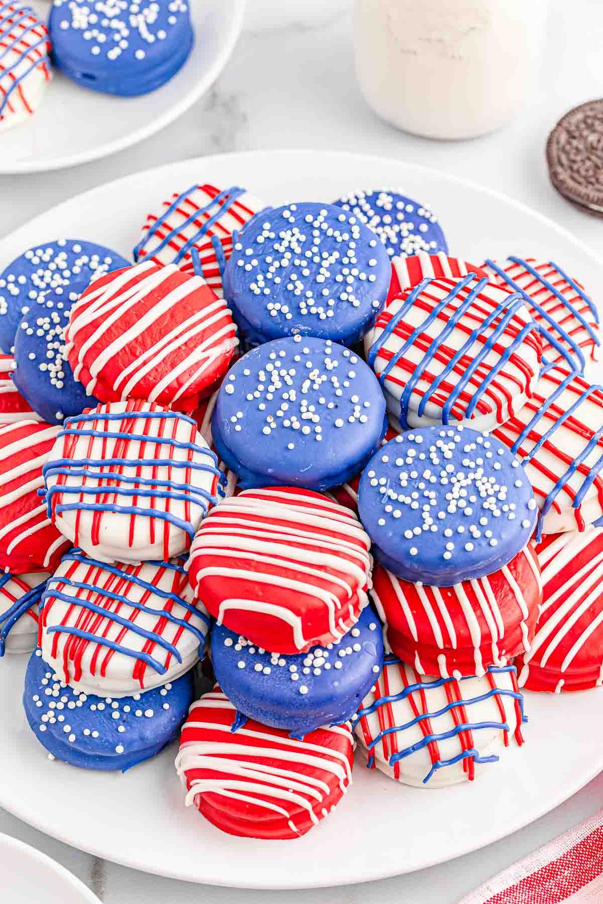 Patriotic No-Bake Cookies