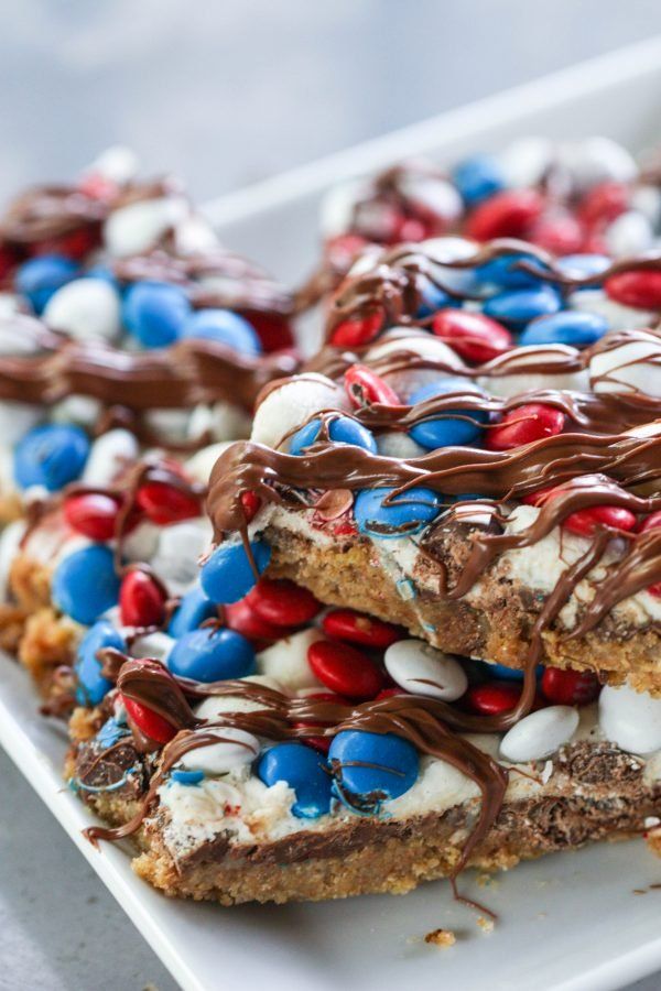 Red White and Blue Magic Bars