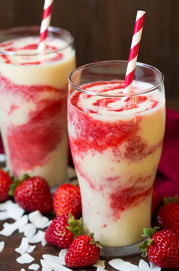 Strawberry Coconut Slushies