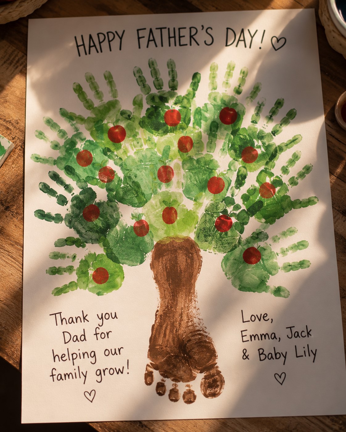 baby leg print card