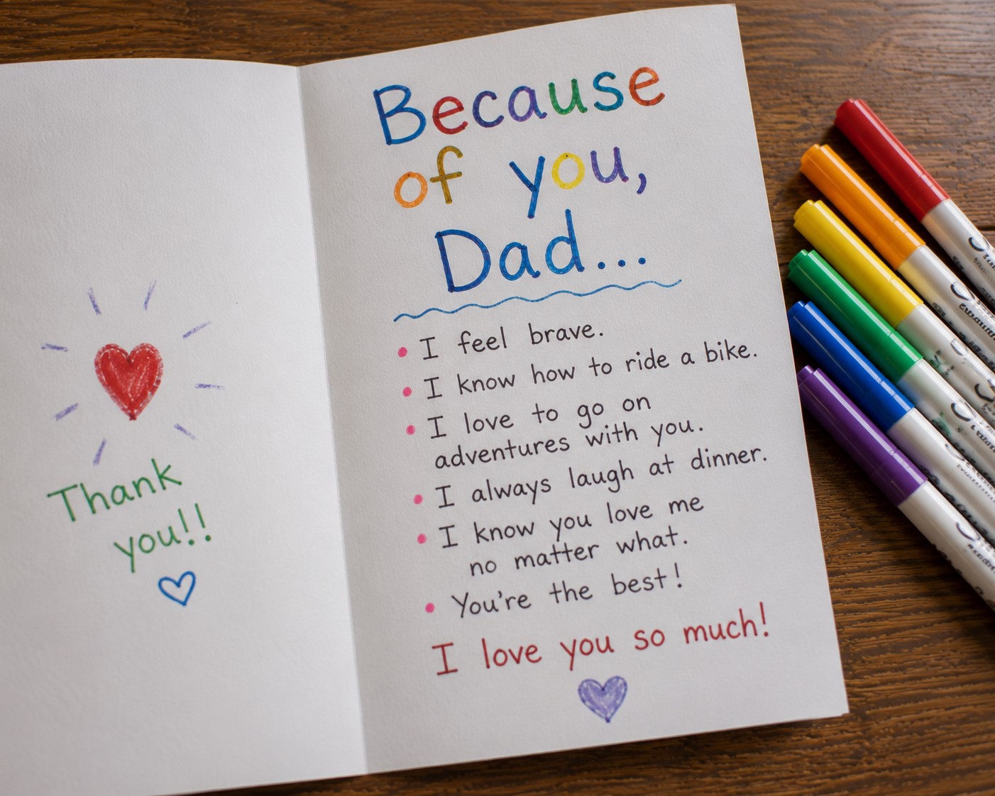 Because of you card