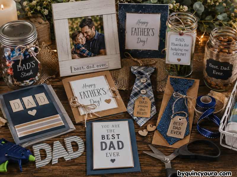 Flat lay of dollar store gift