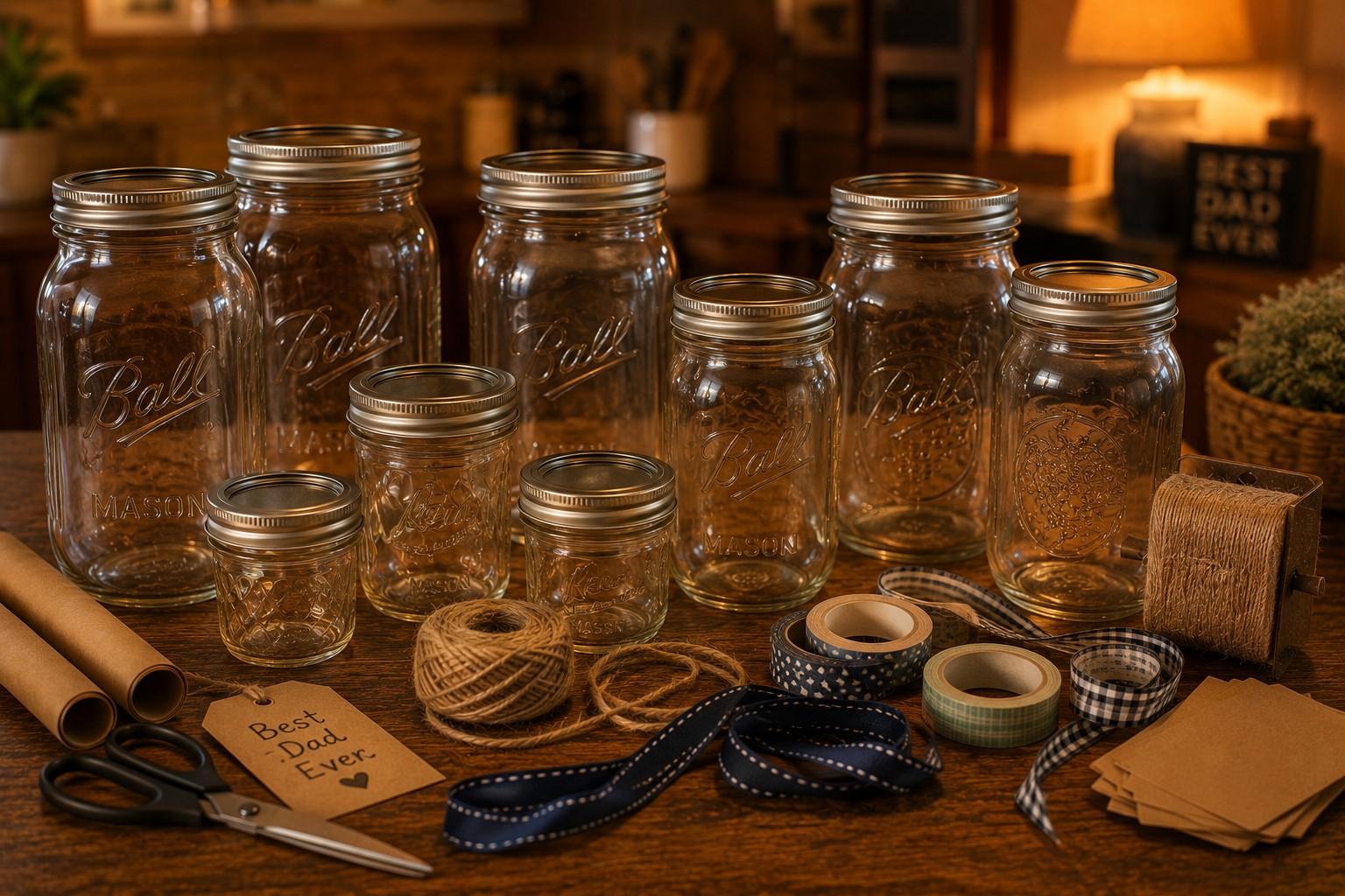 Empty mason jar