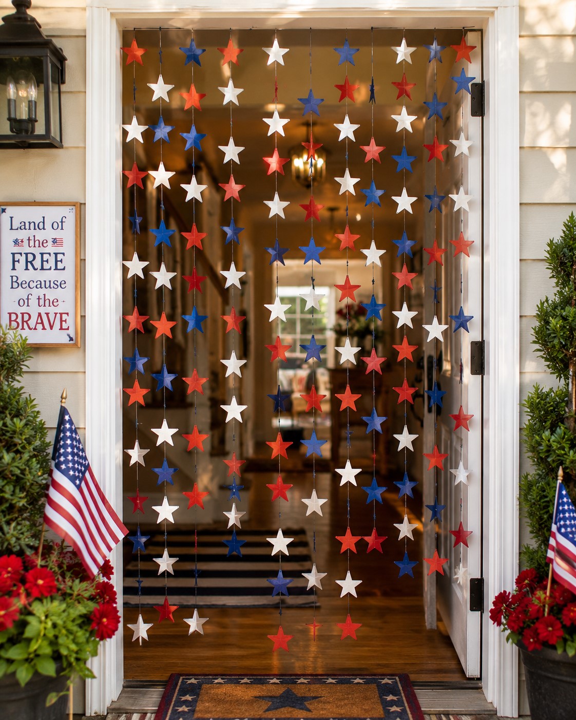star garland curtain