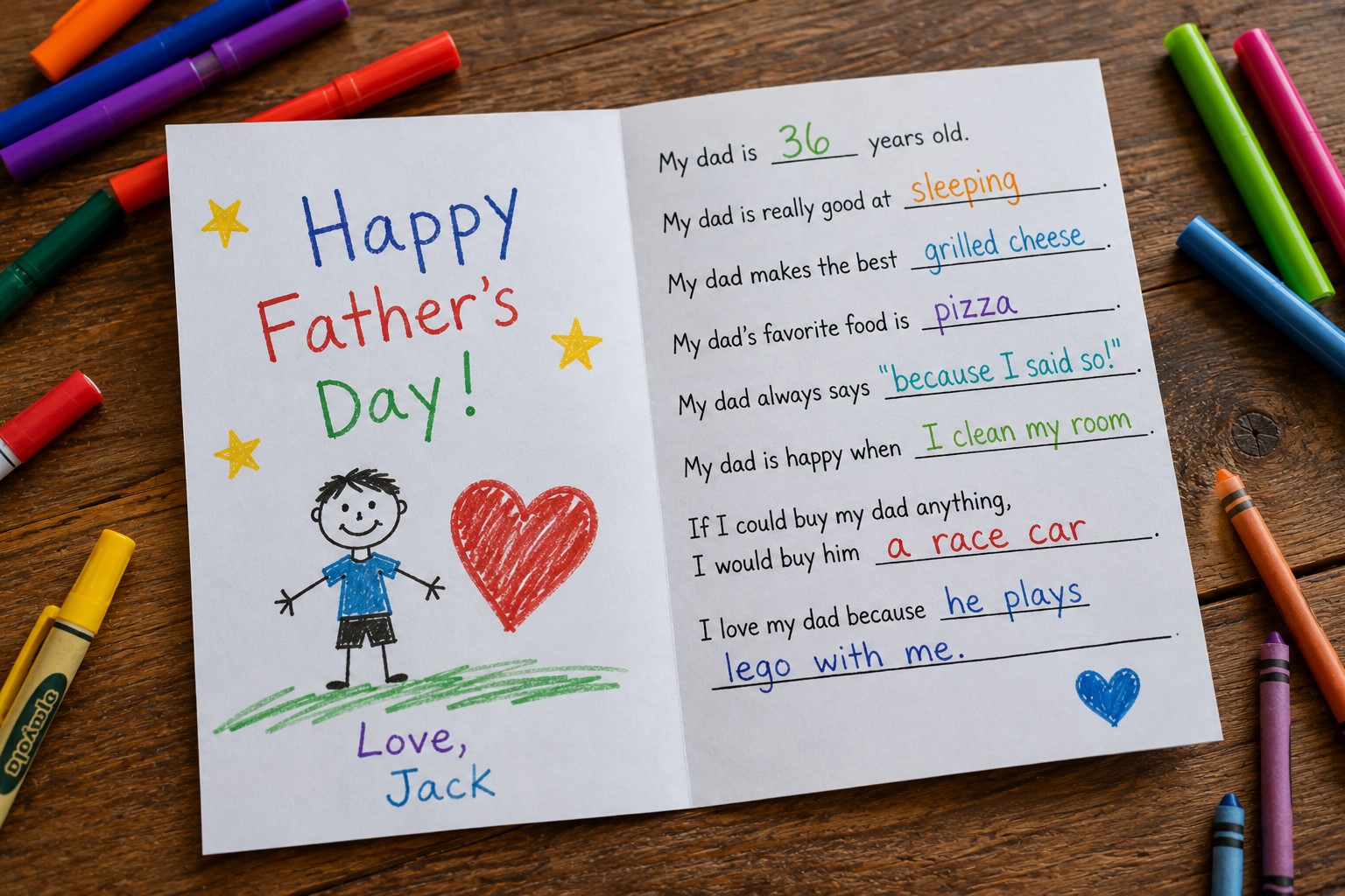Father's day why I love you card