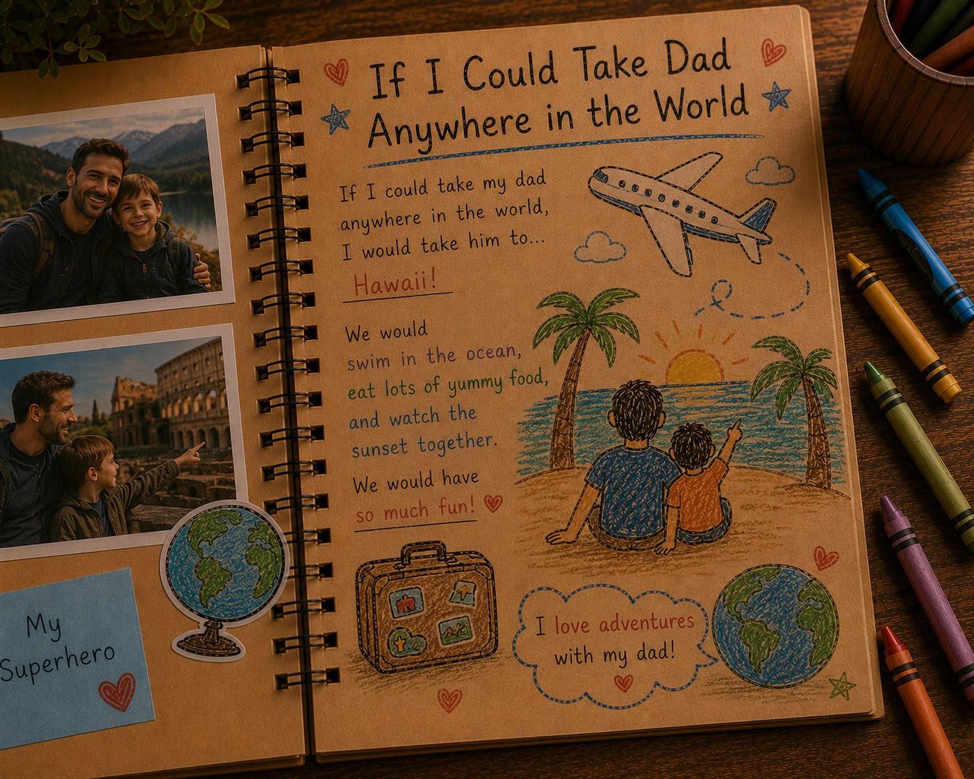 If I could take dad anywhere page.