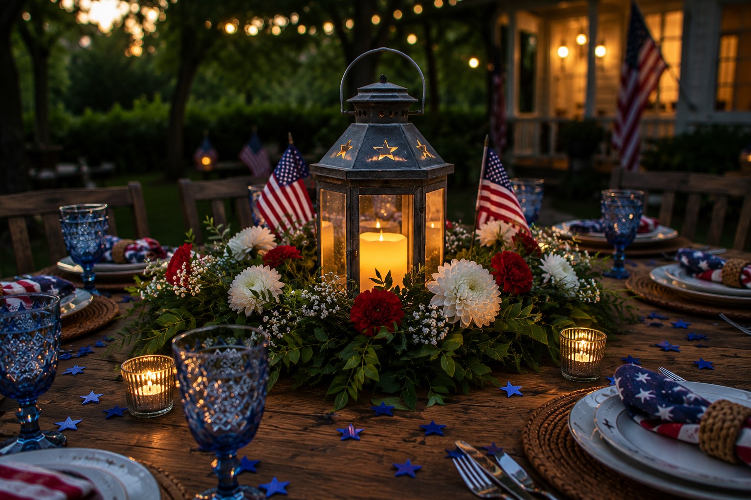 lantern as a centerpiece