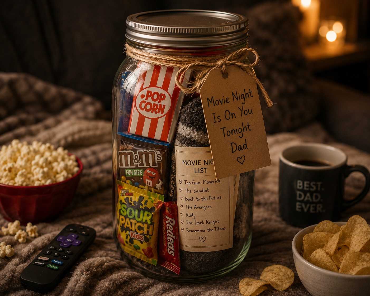 movie night jar