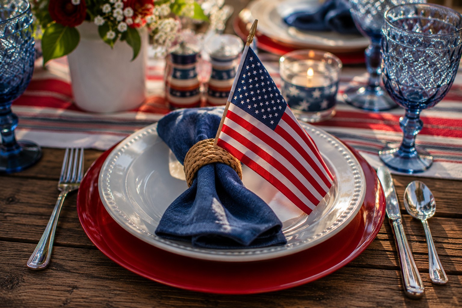 napkin placed on a plate