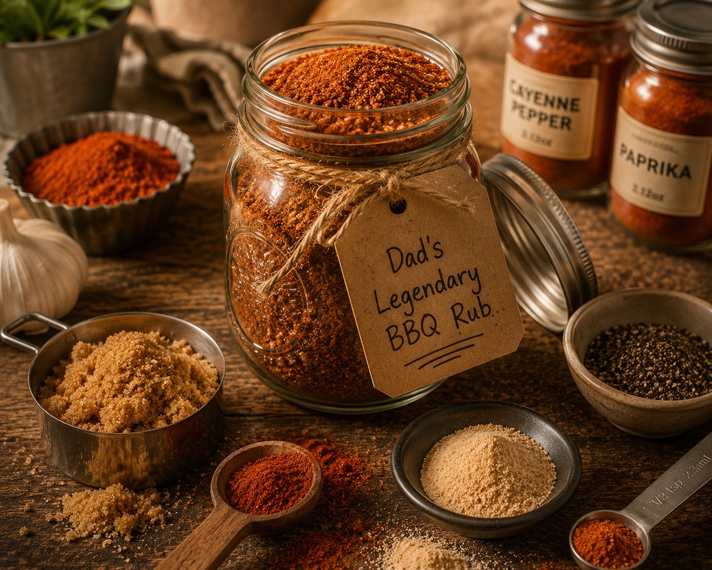 paprika paper mason jar