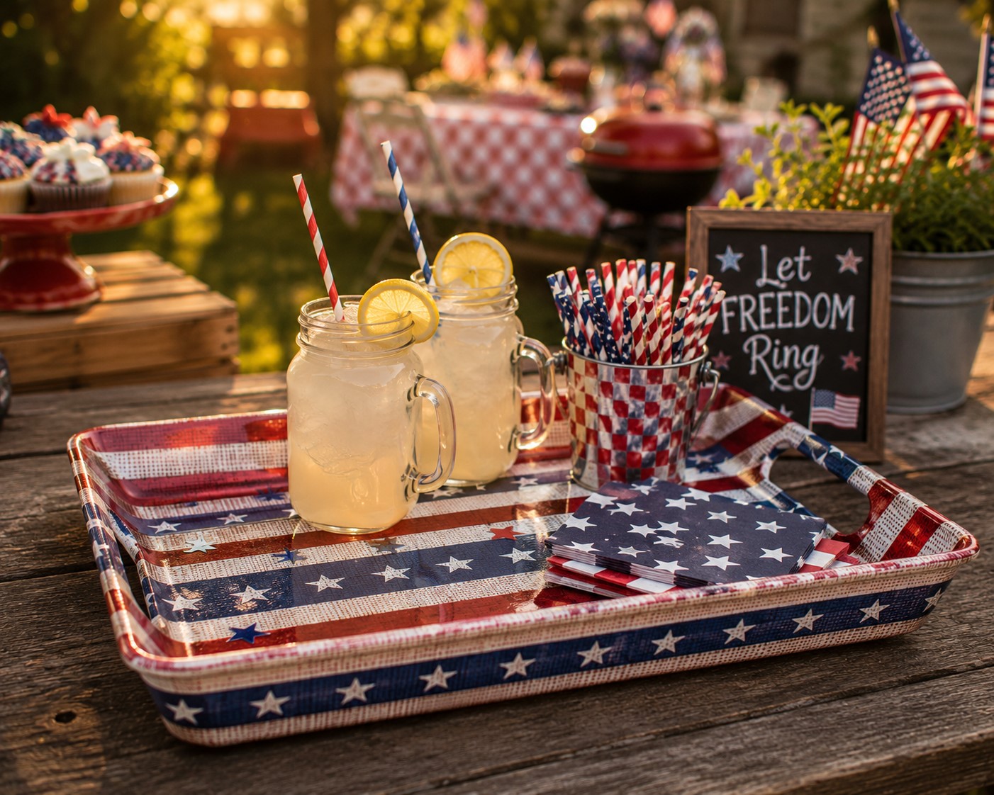 patriotic tray