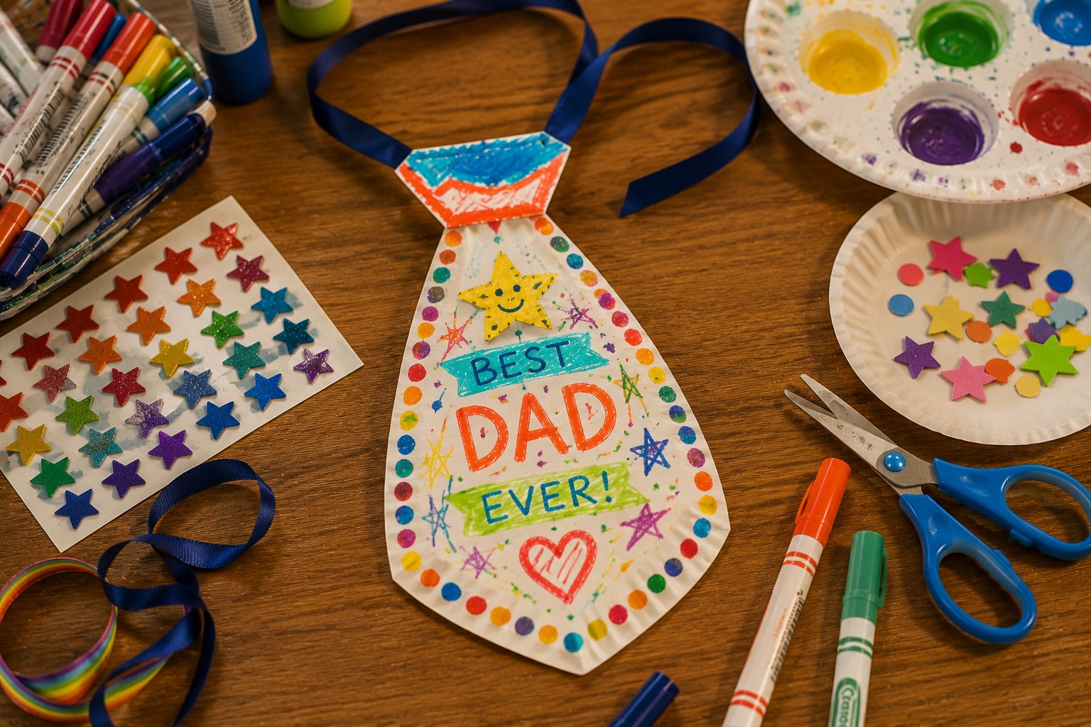 Tie craft with paper