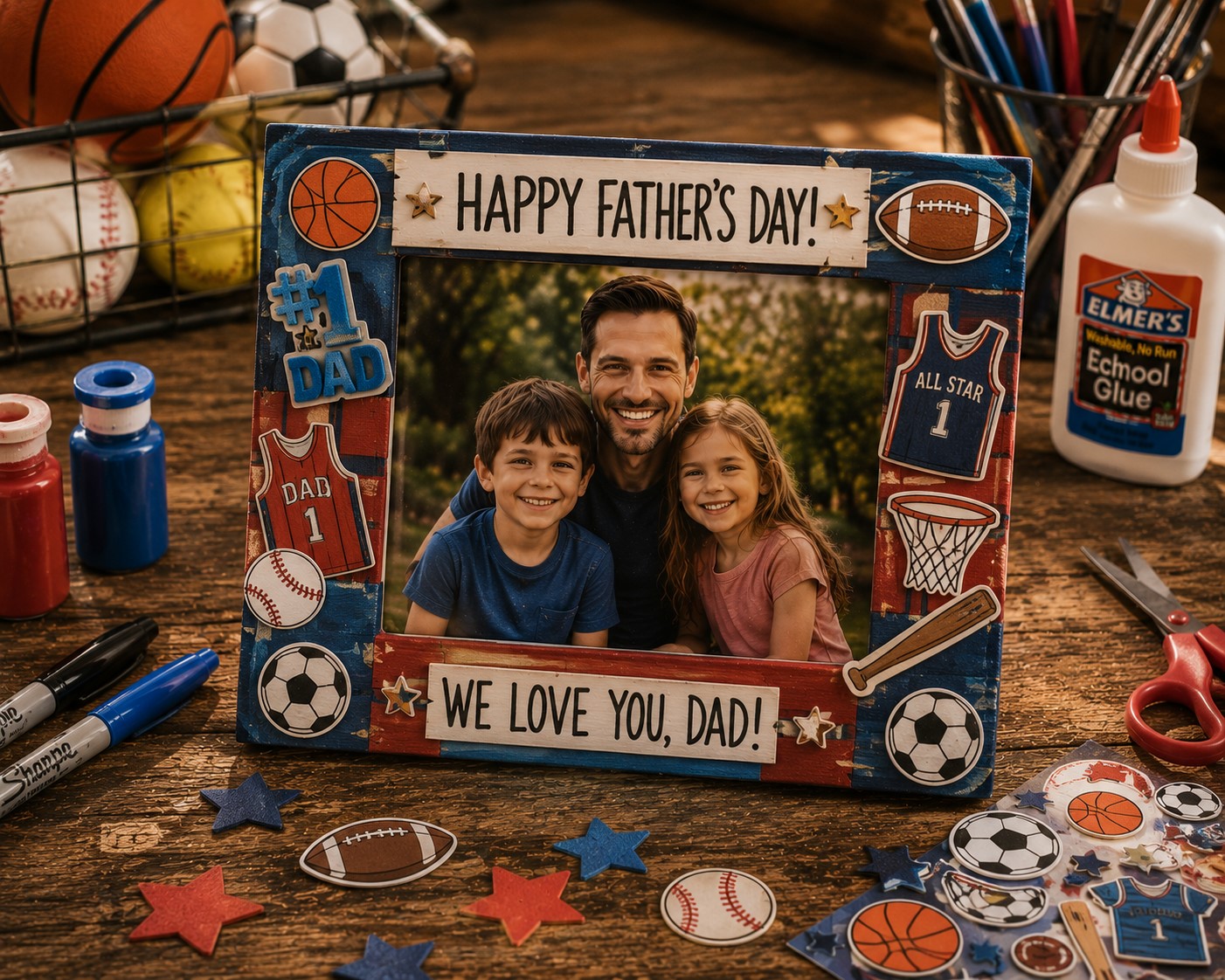 sport themed frame