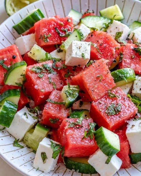 watermelon feta salad