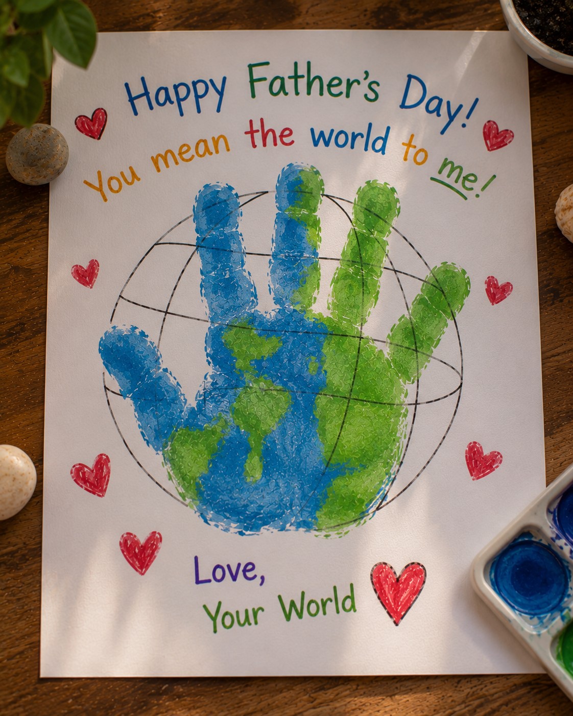 world globe card
