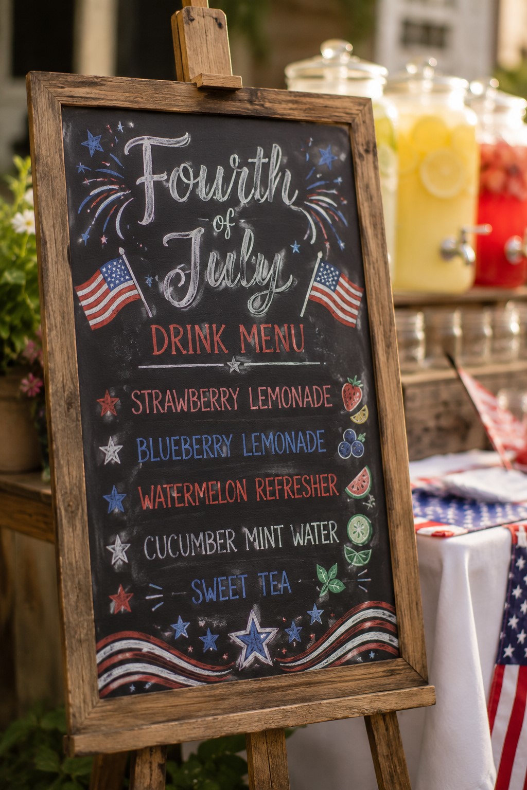 4TH OF JULY CHALKBOARD