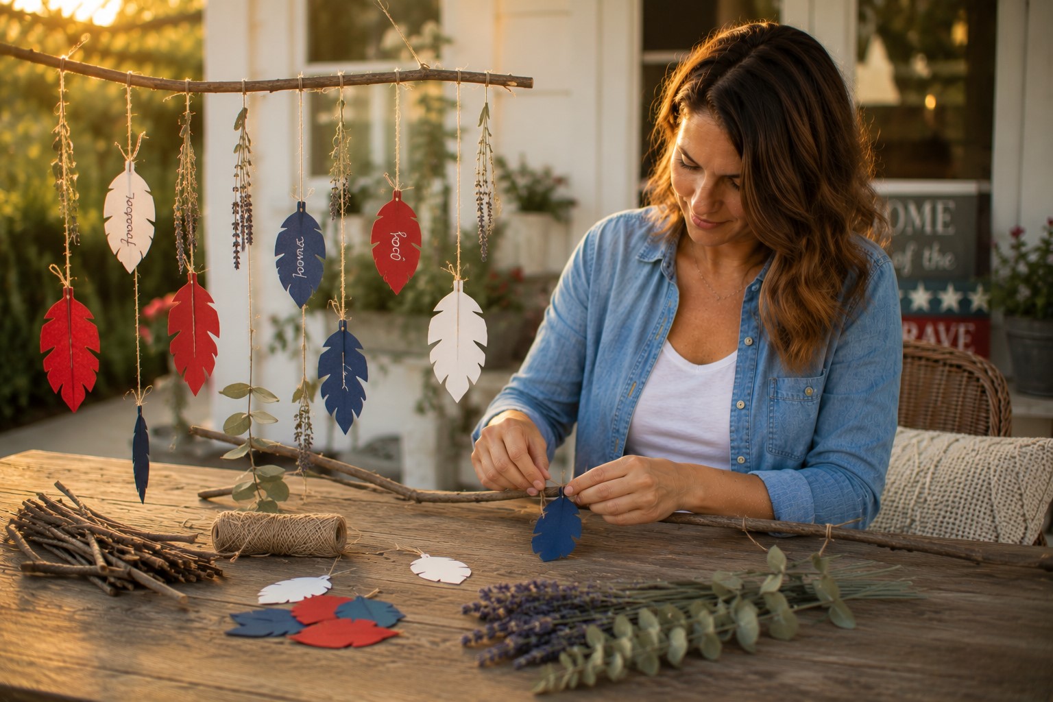 9. The Nature Inspired Leaf and Twig Banner