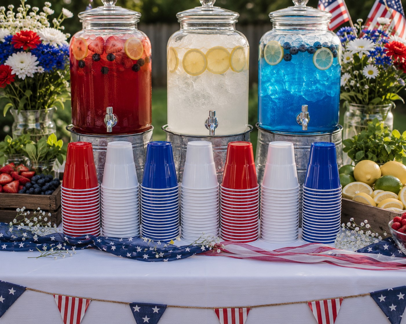 Patriotic Cup Display