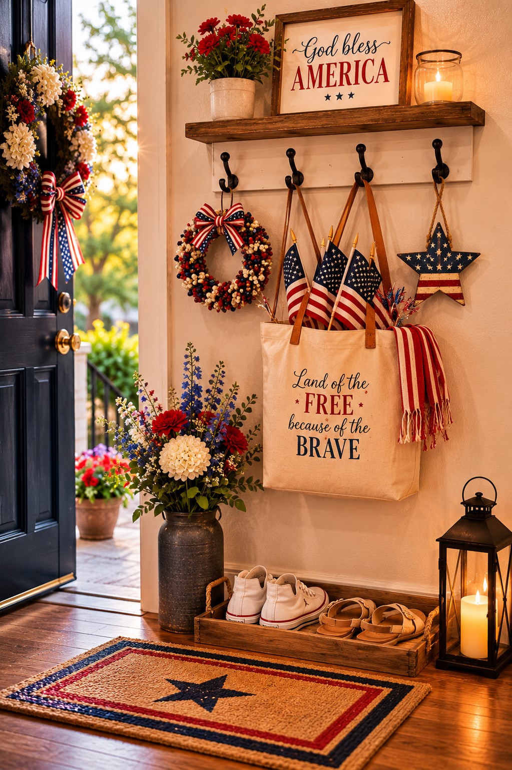 Apartment Entryway Hook Display
