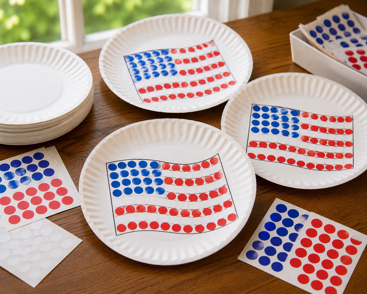 Dot Sticker Flag Plate