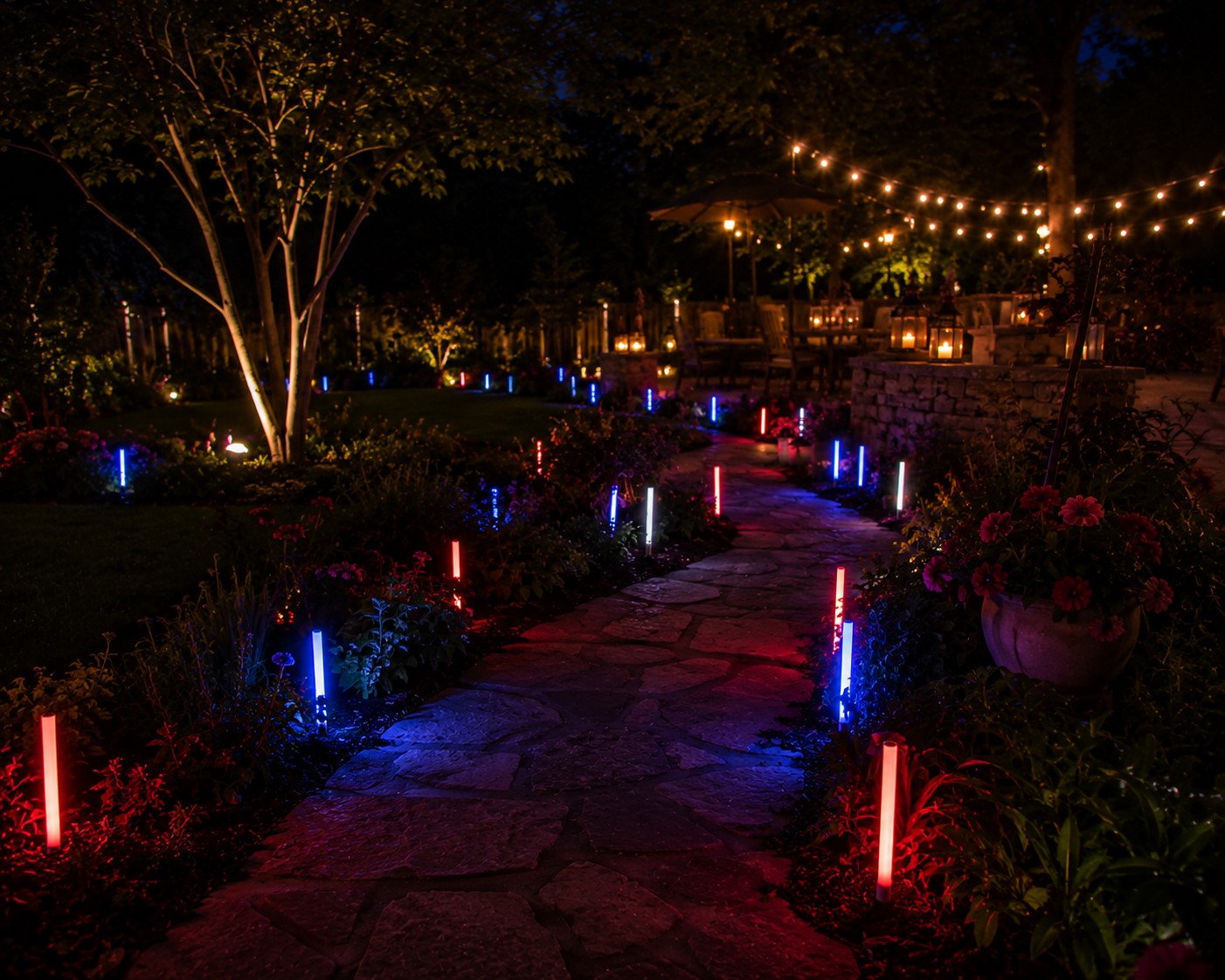 Glow Stick Garden Stakes