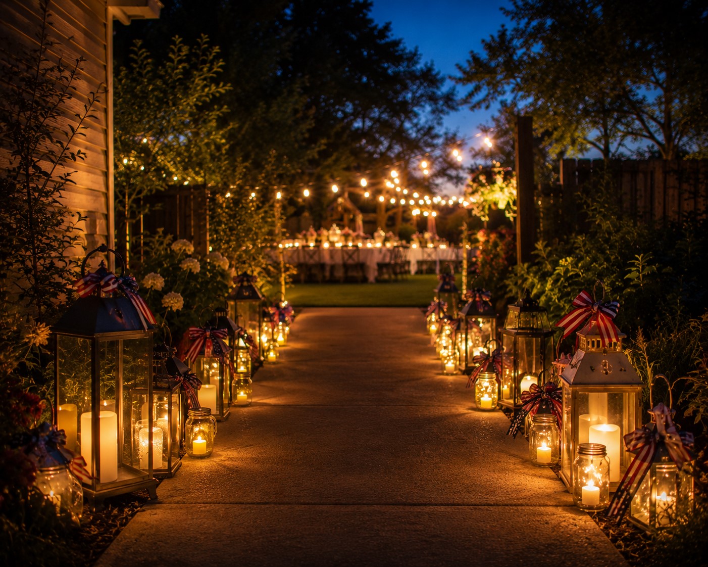 Lantern Lined Pathway