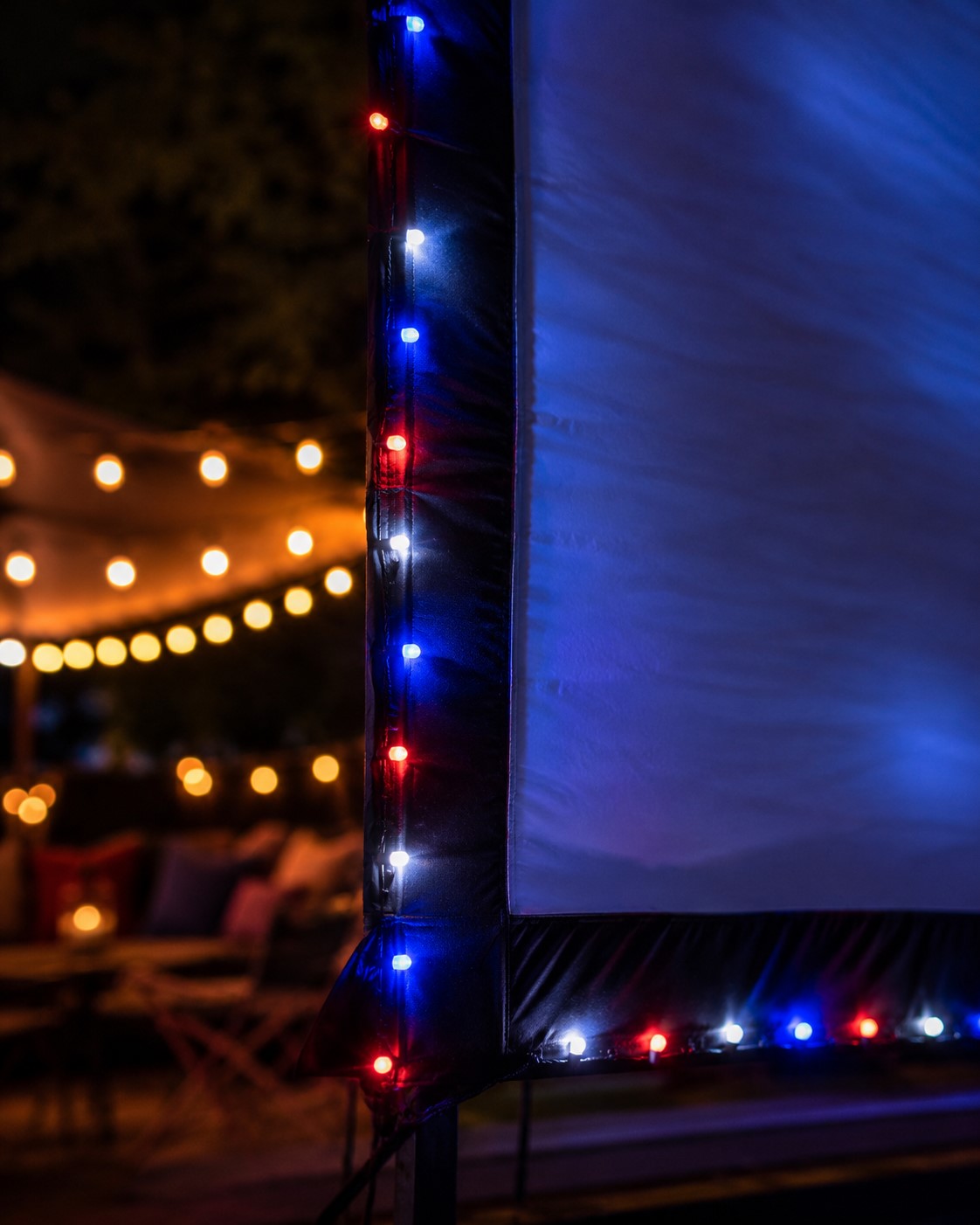 Outdoor Movie Screen Backlight